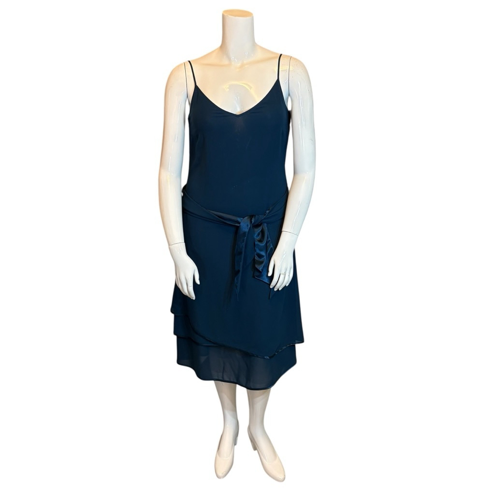 H&M Teal Chiffon Midi Slip Dress, 14 (EUR 44) - Picture 2 of 16